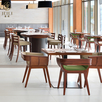 Ensemble de table et de chaises de banquet en bois pour hôtel, restaurant, projet commercial, hôtellerie, design moderne et luxueux sur mesure JEILI
