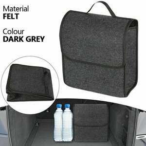 Dark Gray Foldable Car Boot Organizer <b>Storage</b> <b>Bag</b> Non Slip 3D Interior Tool Holder for Auto Trunk - Product Image 4