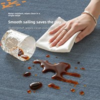 Tapis moderne à rayures bleues, en polyester doux, antidérapant et résistant aux taches, pour salon, chambre, canapé, table basse, décoration