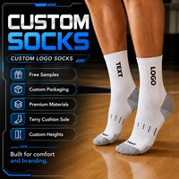 Chaussettes de sport respirantes avec logo personnalisé, soutien de la voûte plantaire, chaussettes athlétiques mi-mollet pour hommes et femmes