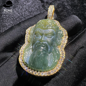 จี้สร้อยคอ <span class=keywords><strong>กวน</strong></span>อู ประดับเพชรทรงกลมเพาะเลี้ยงในห้องปฏิบัติการ พร้อ<span class=keywords><strong>ม</strong></span>ใบรับรอง IGI/GIA กรอบทอง 9-18K เครื่องประดับหรูสำหรับงานแต่งงานสำหรับ<span class=keywords><strong>ผู้ชาย</strong></span> - Product Image 1