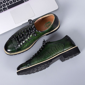 Men's Genuine Leather Oxfords Pointed Toe <b>Height</b> <b>Increasing</b> Office Career Dress <b>Shoes</b> Rubber Outsole Cow Leather Lining - Product Image 3