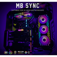 Ventilateur de boîtier d'ordinateur personnalisé professionnel ASIAHORSE MATRIX-Black-360mm Led Color Cpu Cooler avec roulement hydraulique 57CFM faible bruit