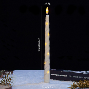 Candela Elettronica LED in Plastica a Filo Lungo, Candela <span class=keywords><strong>di</strong></span> Cera per Festa della Mamma, Pasqua, Matrimonio, Compleanno, <span class=keywords><strong>Cena</strong></span> <span class=keywords><strong>di</strong></span> <span class=keywords><strong>Natale</strong></span> - Product Image 2