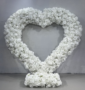 Bán Buôn Tim Hoa Vòm Backdrop Hình Trái Tim Nhân Tạo Hoa Vòm Hoa Màu Đỏ Tú Cầu Tim Vòm Trang Trí Đám Cưới - Product Image 2