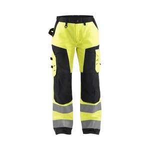 BLAKLADER - 715518113399C34 Pantalón de mujer Hi-Vis sin bolsillos para uñas Amarillo/Negro-EAN 7330509502174 ROPA DE TRABAJO DE LA HI-VIS - Product Image 1