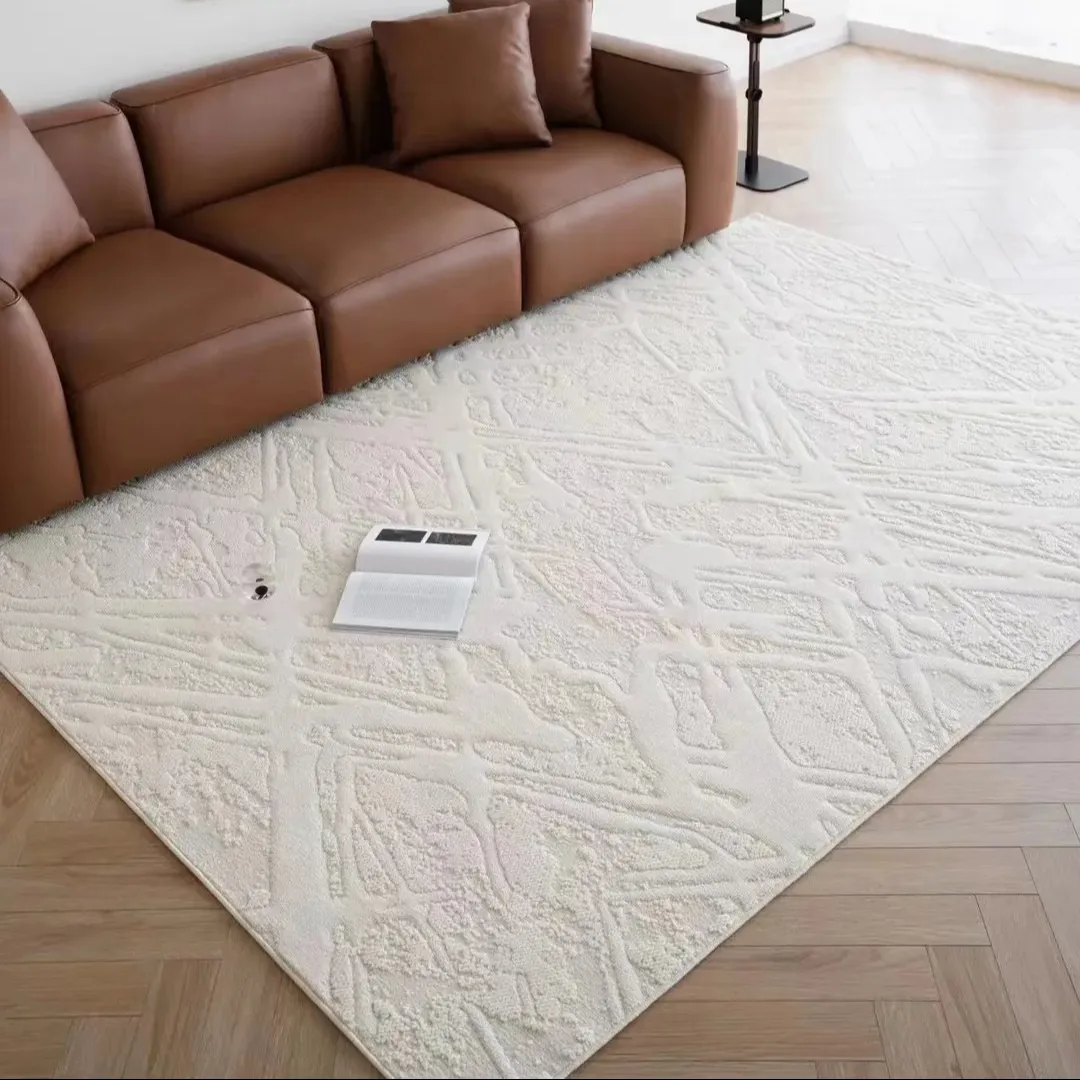 Alfombra de efecto relieve 3D impermeable moderna grande alfombras de área de alta calidad para sala de estar antideslizante ambientalmente