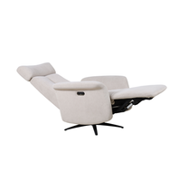 Fauteuil inclinable pivotant en tissu doux électrique avec appui-tête, canapé inclinable pour salon, maison, appartement