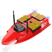 Bateau d'appâtage RC Flytec V803 Rouge à 4 compartiments et 2 vitesses pour la pêche à la carpe