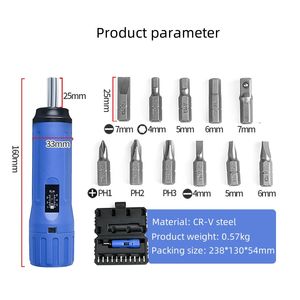ชุดไขควงแรงบิด 12 ชิ้น แบบขายส่ง OEM ปรับค่าได้รวดเร็ว หัวไขควงหลายแบบ เหมาะสำหรับงานต่างๆ - Product Image 2