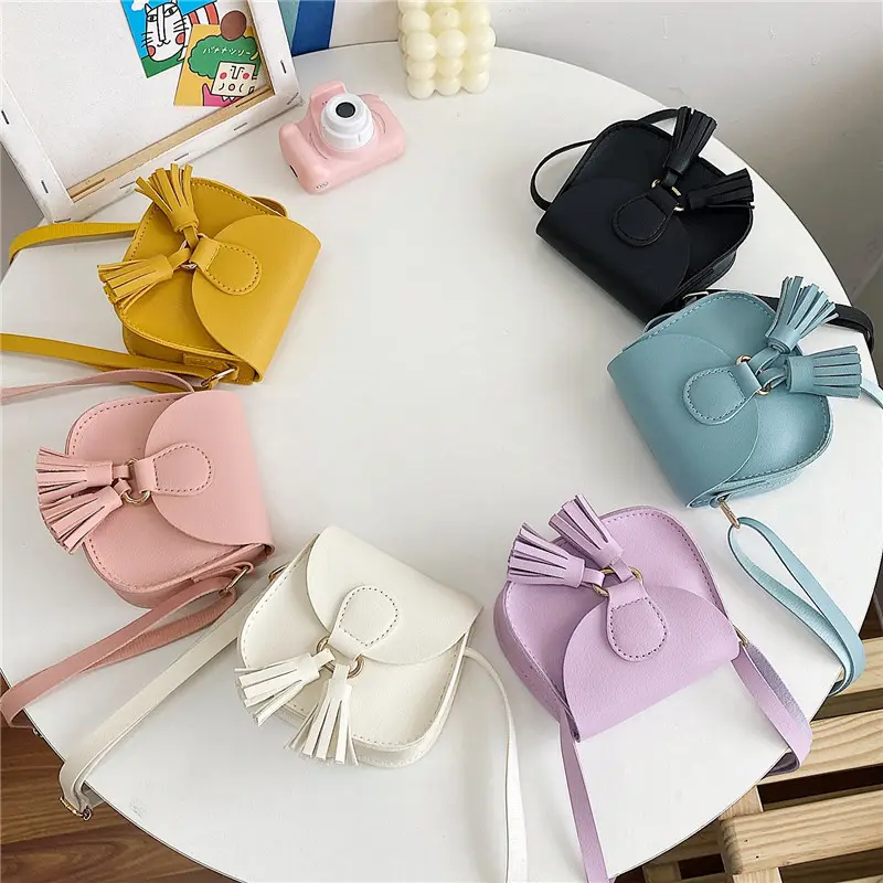 New Mini Cute Princess Baby Toddler Tassel Kids Designer Bags and Purses shoulder Bag