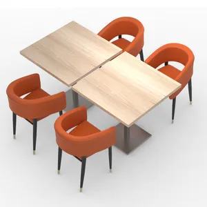Su misura di alta qualità moderna sedia da pranzo gambe oro sedia tavolo e sedie Set per ristorante mobili Bar caffetteria