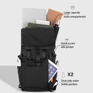 Bán Buôn Chất Lượng Cao Phong Cách Mới Thời Trang Không Thấm Nước Roll-<span class=keywords><strong>Top</strong></span> Máy Tính Xách Tay Ba Lô Unisex Mở Rộng Máy Tính Giản Dị Túi Cho Đại Học - Product Image 3