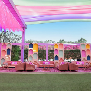 Nouvel Arrivage : Rideaux de Fond Élégants en Satin et Mousseline, Décoration de Plafond de Mariage Style Vintage, pour Tente de Mariage et Éclairage de Table - Product Image 3