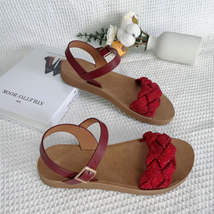 Outdoor Pu Injektion Großhandel flache Sandale Schuhe für Frauen neue Stile Sandal ias Planas Brill antes - Product Image 3