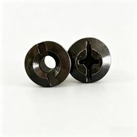 Vis de machine en acier au carbone noir UNF/UNC 8-32 à tête trapézoïdale, vis mâle-femelle fendue, vis Chicago pour étui