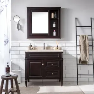 Hot Selling Contemporary New Design Basin Bathroom Washbasin Cabinet Mirror Vanity