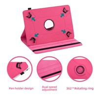 Étui rotatif pour iPad 7 8 9 10 pouces, rotation à 360 degrés, léger, texture lychee, cuir PU, housse universelle pour tablette