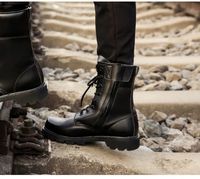 Bottes tactiques, bottes pour hommes, mocassins, chaussures d'entraînement en laine, vêtements de travail, chaussures de sécurité, bottes de neige, en coton