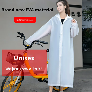 Adults Matte Finish Unisex EVA Outdoor Hiking Lightweight Thickened Disposable <strong>Raincoat</strong> One-Piece Extended Style Rain Proof - Product Image 5