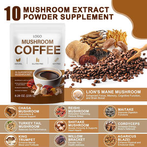 Marque privée Organique Reishi Instantané Champignon & Crinière de Lion Extrait de Café Poudre Supplément à Base de Plantes pour Adultes Boost Brain Power - Product Image 3
