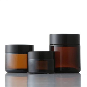 Wholesale Eco-friendly Cosmetic Glass Jars 5g-30g Face Cream Containers with Screw <b>Cap</b> and Screen Printing - Product Image 3