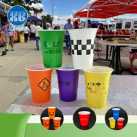 Gobelets à café en PP écologiques - Réutilisables 12 oz avec couvercles en bambou Logo personnalisé imprimé UV pour les activités de plein air