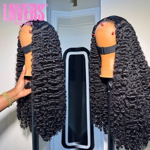 วิกผมหยิกแบบอินเดียพม่า ขนาด 10-40 นิ้ว ความหนาแน่น 250% แบบลอนลึก 13x6 วิกผมแท้แบบลอนลึกโปร่งใส วิกผมลูกไม้ด้านหน้า - Product Image 2