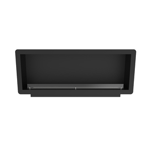 Moderner 2100mm 3D-Stil Einseitiger Gaskamin Elektromotor Bioethanol für Wohnzimmer, Innenbereich und Hotel, Schwarz Silber Stahl - Product Image 2