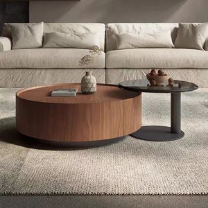 Tavolino da caffè impiallacciato in noce 2025 di lusso di fascia alta Set di mobili da soggiorno per la vendita all'ingrosso di fascia alta tavolino da salotto - Product Image 2