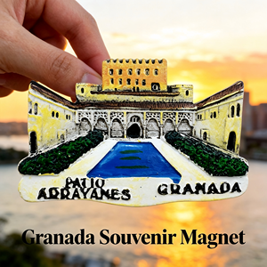 Imán de Resina Ecológico 3D para Refrigerador, España, Granada, Alhambra, Patio de los Arrayanes, Recuerdo de Viaje, Logotipo Personalizado, Moderno - Product Image 3