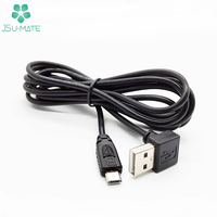Câble de charge USB 2.0 A mâle vers micro USB Interface Android 5 broches mâle Câble micro USB 90 degrés