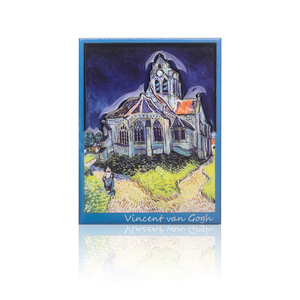 Nouveau design créatif monde célèbre peinture aimant de réfrigérateur en bois fort magnétique <span class=keywords><strong>Van</strong></span> <span class=keywords><strong>Gogh</strong></span> aimant de réfrigérateur personnalisé - Product Image 5