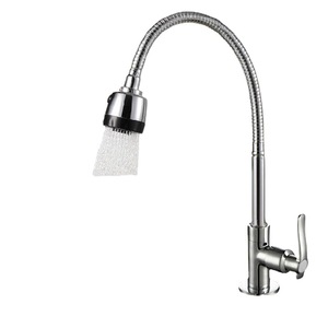 Grifo de Cocina Monomando de Cobre con Caño Flexible Giratorio, Montaje en Encimera, Estilo Contemporáneo - Product Image 5
