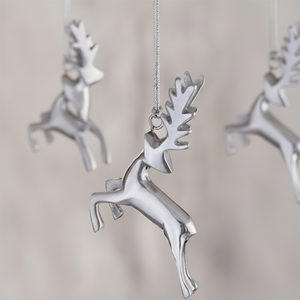 Adornos navideños de Reno colgantes de Metal de lujo, árbol decorativo colgante, vacaciones, decoración festiva para el hogar, pieza de decoración de fiesta - Product Image 1