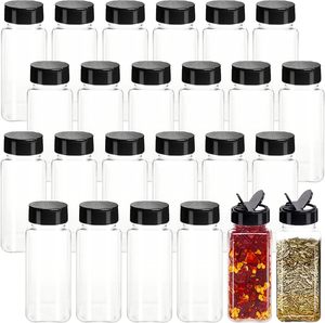 900ml Large square Plastic Containers, <b>Big</b> Condiment Shaker Bottle with butterfly Cap, clear Pet Plastic Powder Bbq <b>Jars</b> Factory - Product Image 1