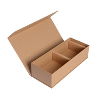 Boîte cadeau pliante en papier noir personnalisée avec aimant, pelliculage mat et gaufrage, fermeture magnétique pour perruques