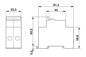 Disjoncteur miniature MT-Phoenix Contact 72C 10A 1020002 à montage sur rail DIN, protection industrielle, en stock - Product Image 2
