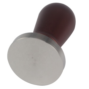 Mango de aluminio Base plana de acero inoxidable Calibrado Espresso Tamper - Product Image 5