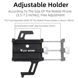 WEST BIKING nouveau Design cinq griffes moto <span class=keywords><strong>vtt</strong></span> vélo support de téléphone élargi et rehaussé vélo vélo support de téléphone portable - Product Image 2