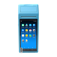Escáner de código de barras con Terminal Pos móvil Android, Pda, portátil, con impresora Pos incorporada