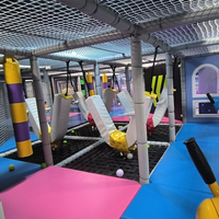 Enfants Commercial Obstacle Course Aire de jeux Intérieur Enfants Aventure Parc de jeux Aire de jeux Ninja Parkour Guerrier Équipement