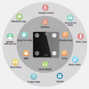 180 किलोग्राम व्यक्तिगत वायरलेस इलेक्ट्रॉनिक स्वास्थ्य पैमाने पर माप बी. बी. बी. डिजिटल स्मार्ट बॉडी फैट वजन स्केल - Product Image 4