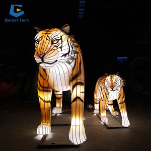 <span class=keywords><strong>Lanterne</strong></span> <span class=keywords><strong>Orientale</strong></span> Tissu Chinois Soie Animal Tigre Festival <span class=keywords><strong>Lanterne</strong></span> pour Zoo Park - Product Image 1