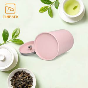Barattolo di Latta per Matcha di Grado Alimentare 60g, Piccolo Contenitore Rotondo Rosa per Polvere di Matcha, Lattina per Tè Sfuso - Product Image 2