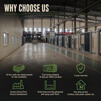 Rumah Kontainer Expandable TDHH, Rumah Modular Prefab, Rangka Baja Galvanis, Supplier Grosir OEM ODM, Kantor Taman
