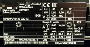 Motore asincrono MHEMARS132-22C1C Plc <span class=keywords><strong>3</strong></span>-Mot 75kW 230400V 1460rpm - Product Image 2