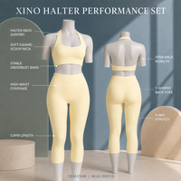 Ensembles de vêtements Y2K à séchage rapide pour femmes, tenues d'été pour femmes, ensembles de yoga à col carré, vêtements de sport courts pour femmes