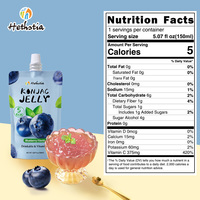Boisson faible en calories 150ml, 5kcal, végétalienne, sans gluten, compatible Keto, riche en vitamine C, saveur myrtille, en sachet de gelée de konjac