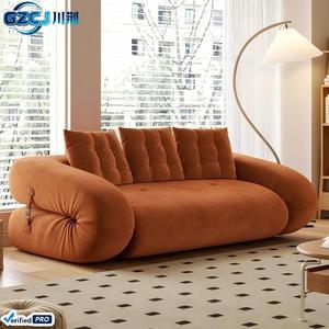 Ensemble de <span class=keywords><strong>canapé</strong></span>-lit de salon moderne de luxe, deux places, en velours côtelé, emballé sous vide, utilisation hôtelière, design en forme de U, design paresseux - Product Image 2